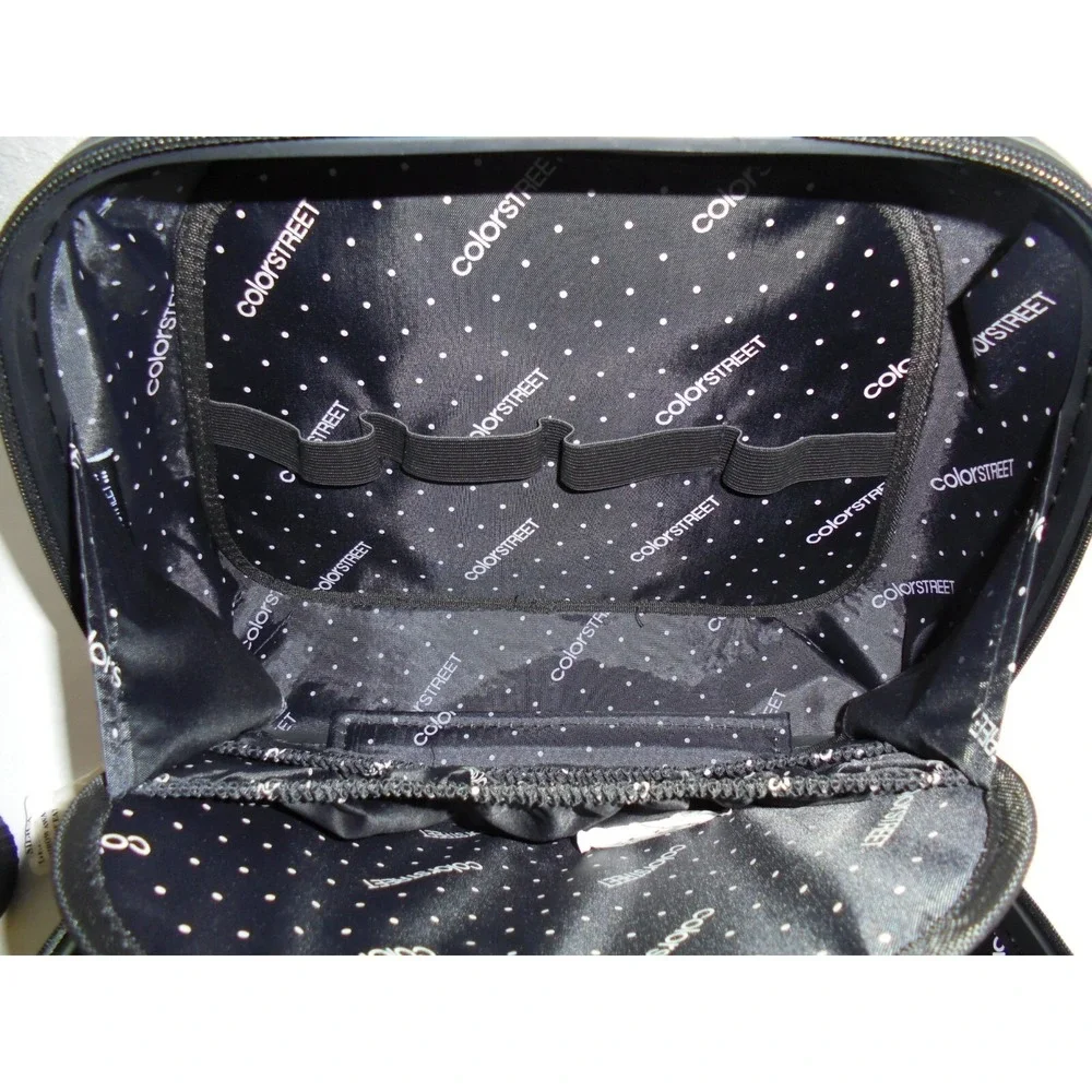 Color Street Train Case Women OS Purple Hardshell Travel Vanity Cosmetic Bag